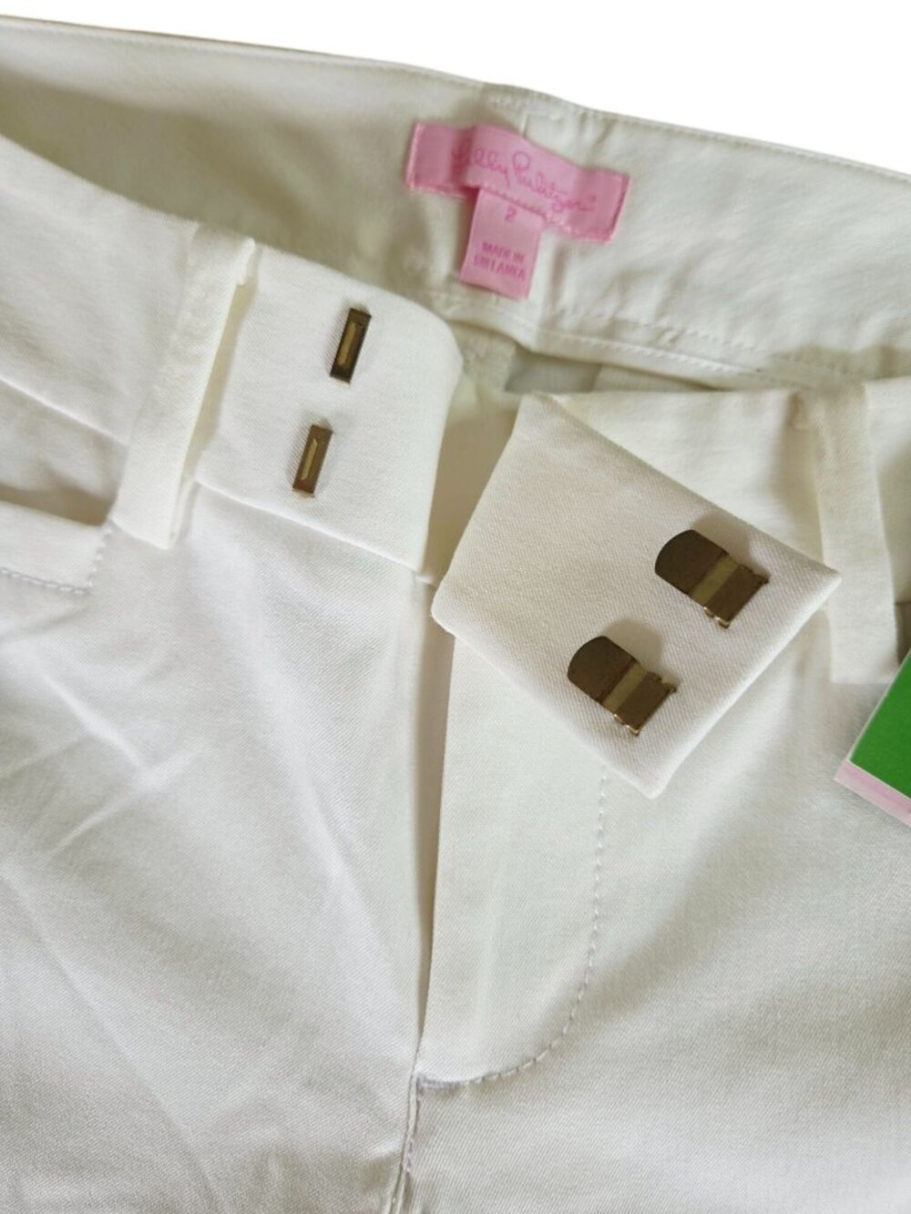 Lilly Pulitzer Leigh Trouser Resort White Size 2 Cotton Blend Womens Pants New W - Picture 7 of 10